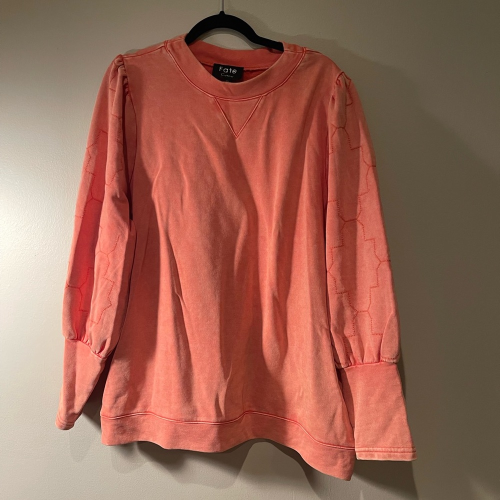 Fate Curve - Coral Long Sleeve Top